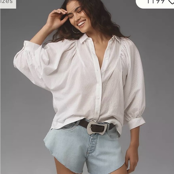 Maeve Easy Voluminous Button-down Shirt. - Picture 3 of 8